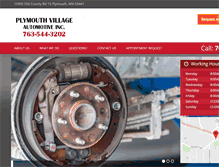 Tablet Screenshot of plymouthvillageauto.com